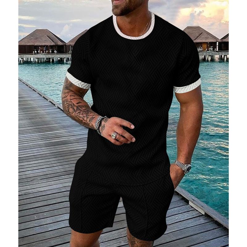 Men's Round Neck Short Sleeve Casual Sports Set 63438735L