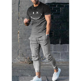 Men's Smiley Face Print Fashion Casual Set 35876649L