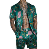 Men's Hawaiian Matching Set Print Two Piece Set 67782353L