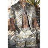 Men's Hawaiian Matching Set Print Two Piece Set 37997150L