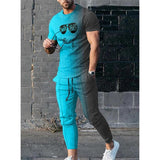 Men's Smiley Face Print Fashion Casual Set 35876649L