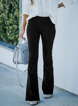 Imogen - Fashionable flared trousers with stretch