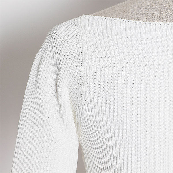 Erich - Knitted Sweater With Square Neckline